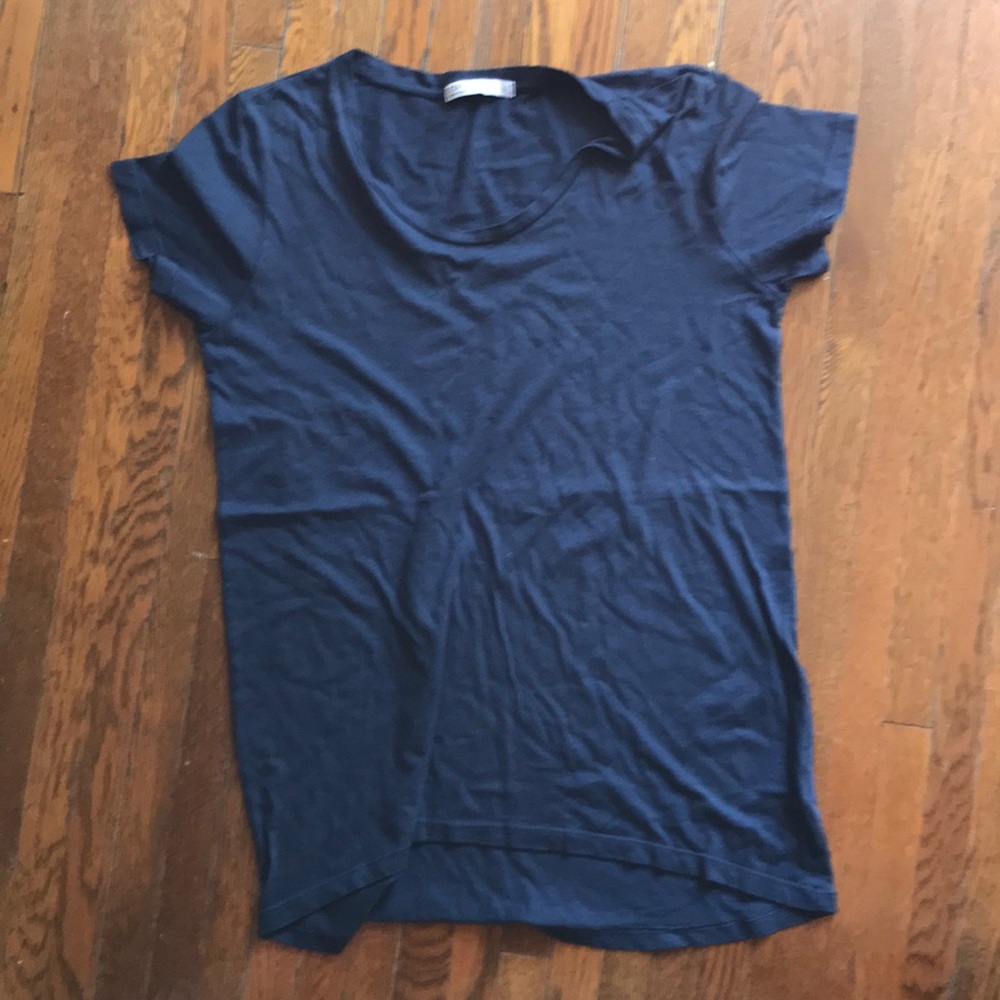 New Navy Blue Scoop Neck Tee